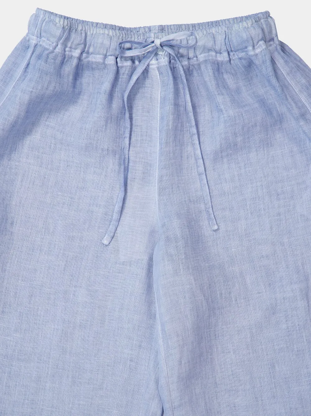 Sea Soft Fade Linen Drawstring Pants sold by Fashion Clinic product image thumbnail 3