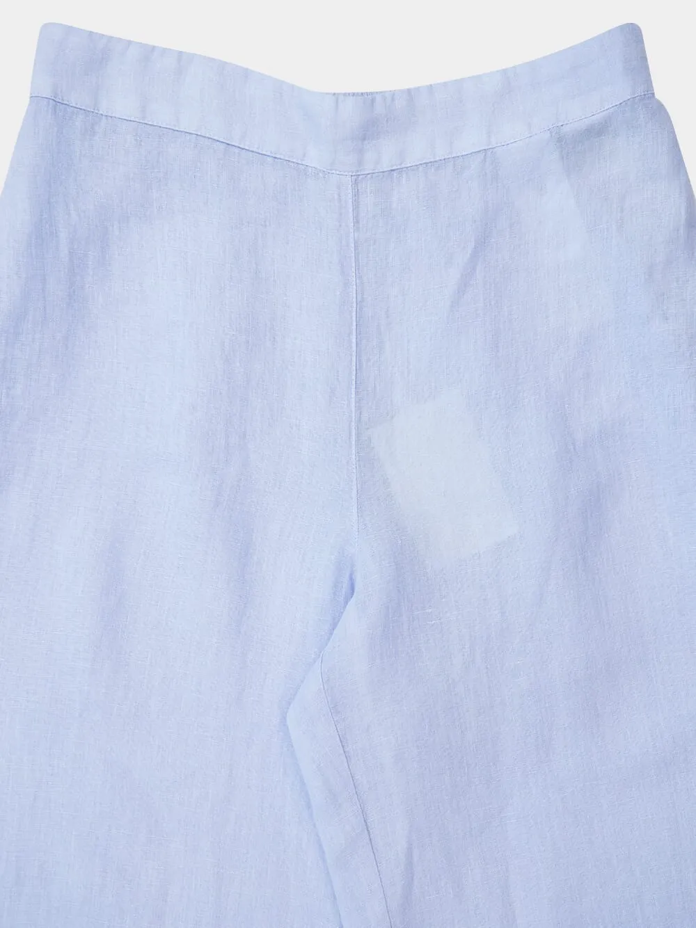 Aquatic Blue Wide-Leg Linen Pants sold by Fashion Clinic product image thumbnail 3