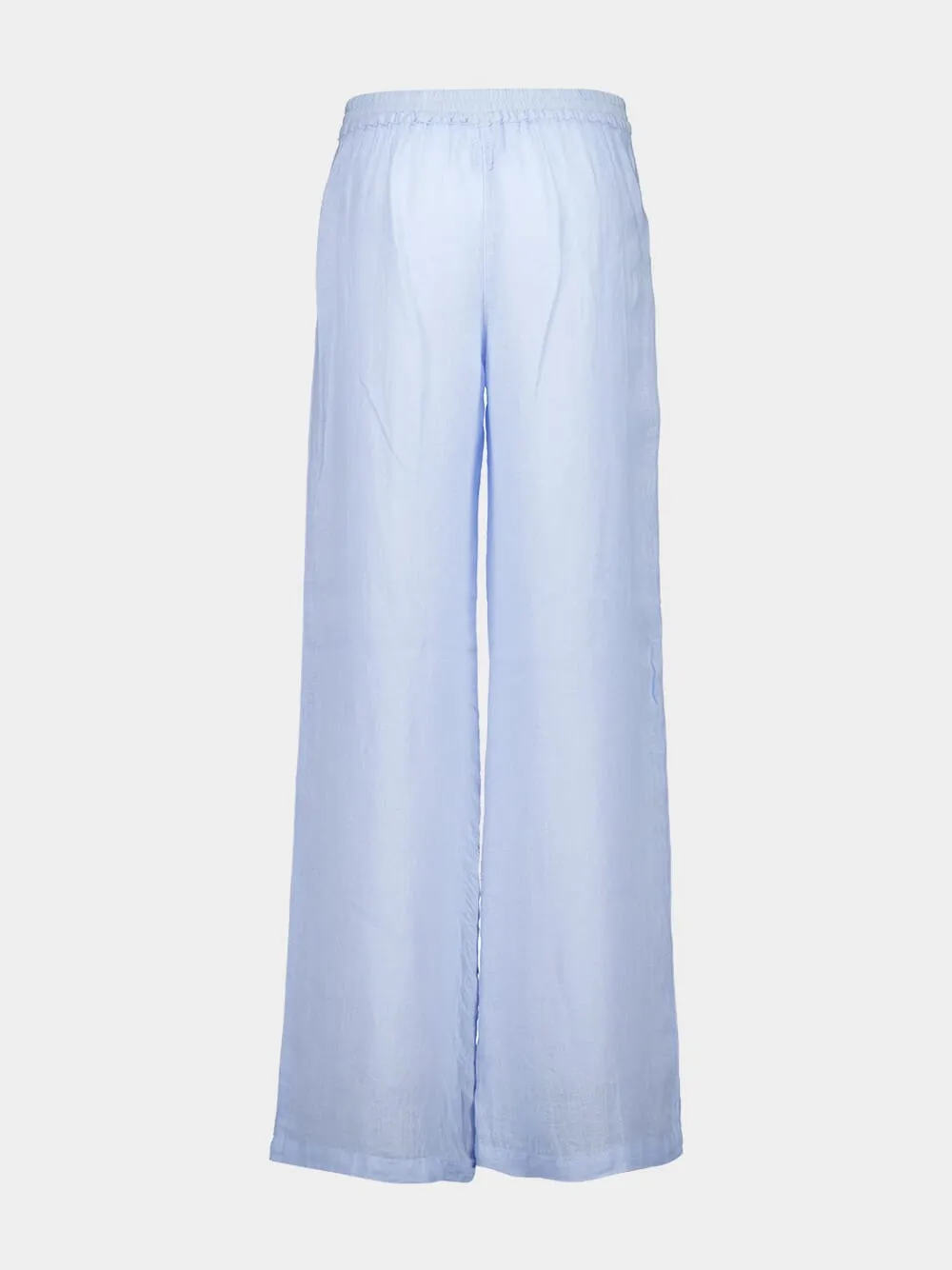 Aquatic Blue Wide-Leg Linen Pants sold by Fashion Clinic product image thumbnail 2