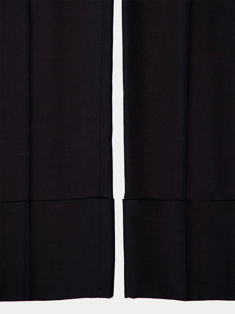 Black Tailored Woven Silk Trousers sold by Fashion Clinic product image thumbnail 3