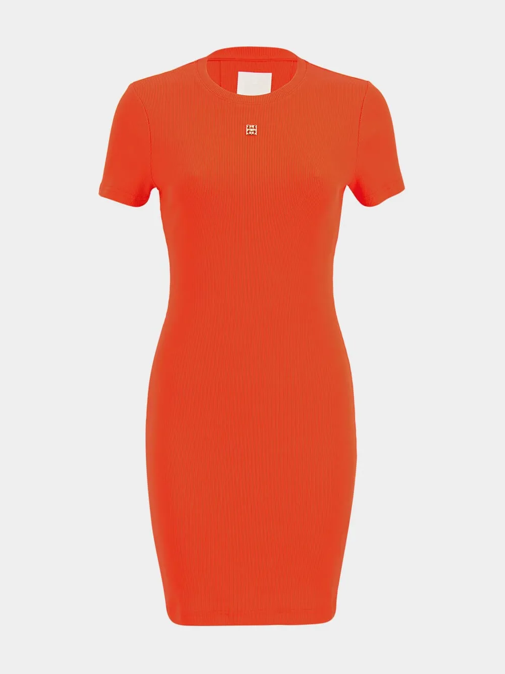 Orange 4G Plaque Short-Sleeved Mini Dress sold by Fashion Clinic