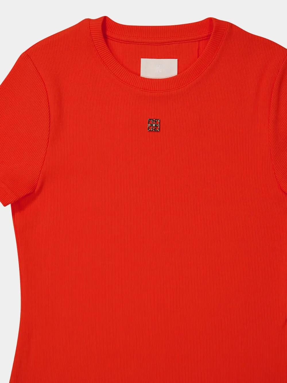 Orange 4G Plaque Short-Sleeved Mini Dress sold by Fashion Clinic product image thumbnail 3