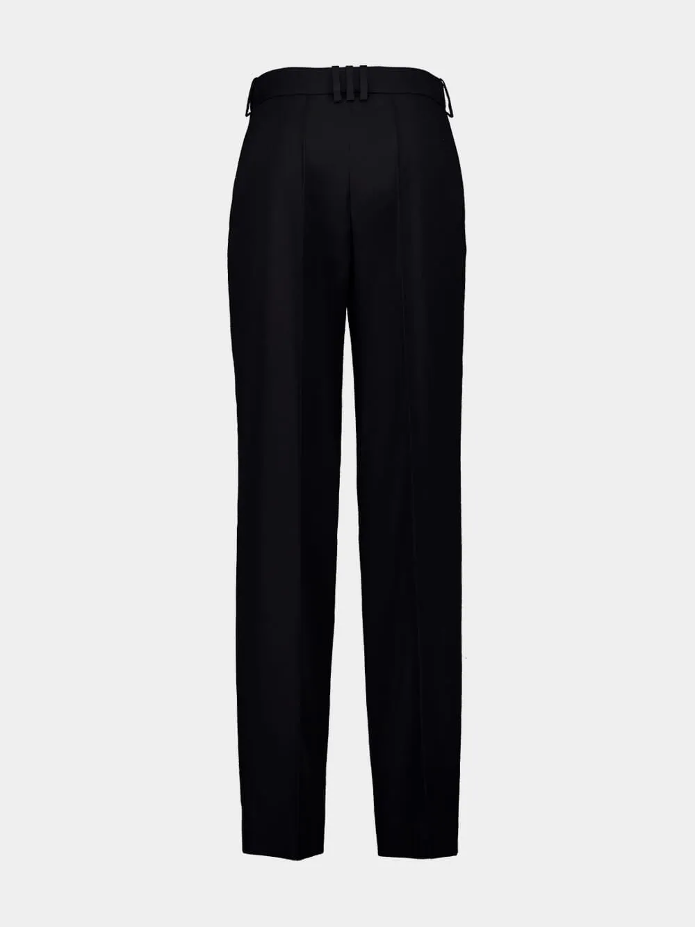 Black Tailored Grain de Poudre Trousers sold by Fashion Clinic product image thumbnail 3