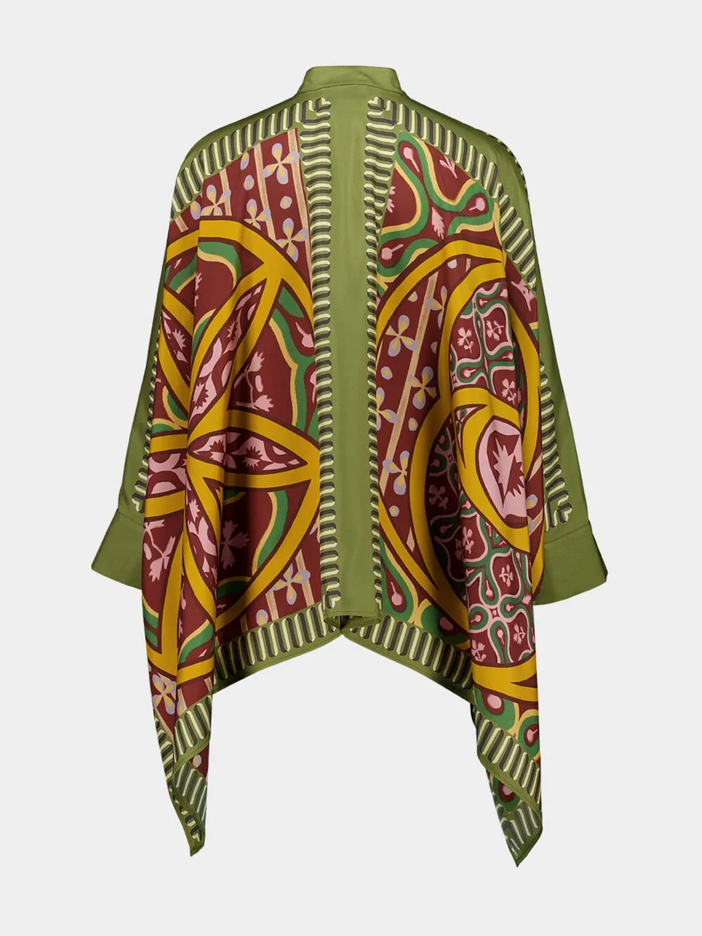 Green Silk Foulard Print Button-Up Shirt sold by Fashion Clinic product image thumbnail 2