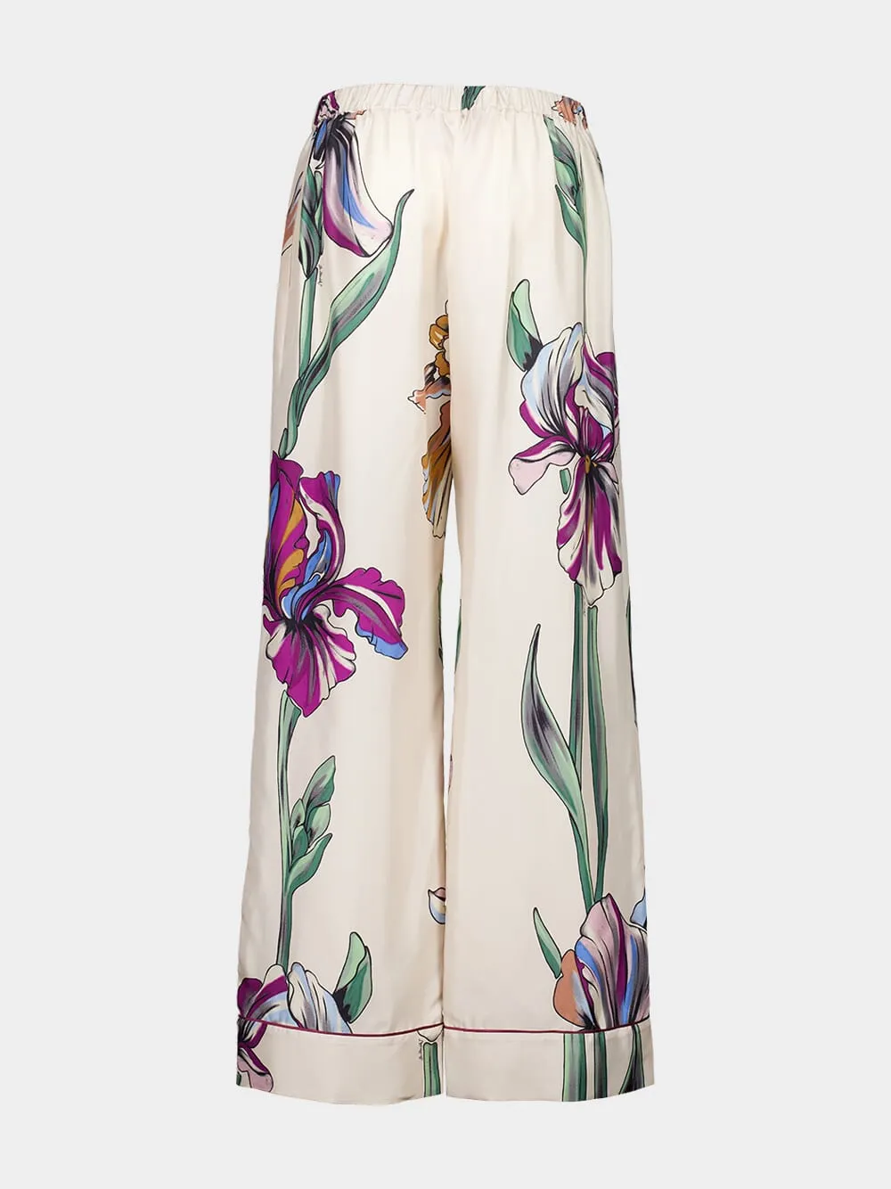 Iris Placee Floral Silk Pajama Trousers sold by Fashion Clinic product image thumbnail 2