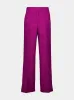 Solid Purple Wide-Leg Cady Wool Trousers sold by Fashion Clinic