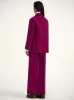 Solid Purple Wide-Leg Cady Wool Trousers sold by Fashion Clinic