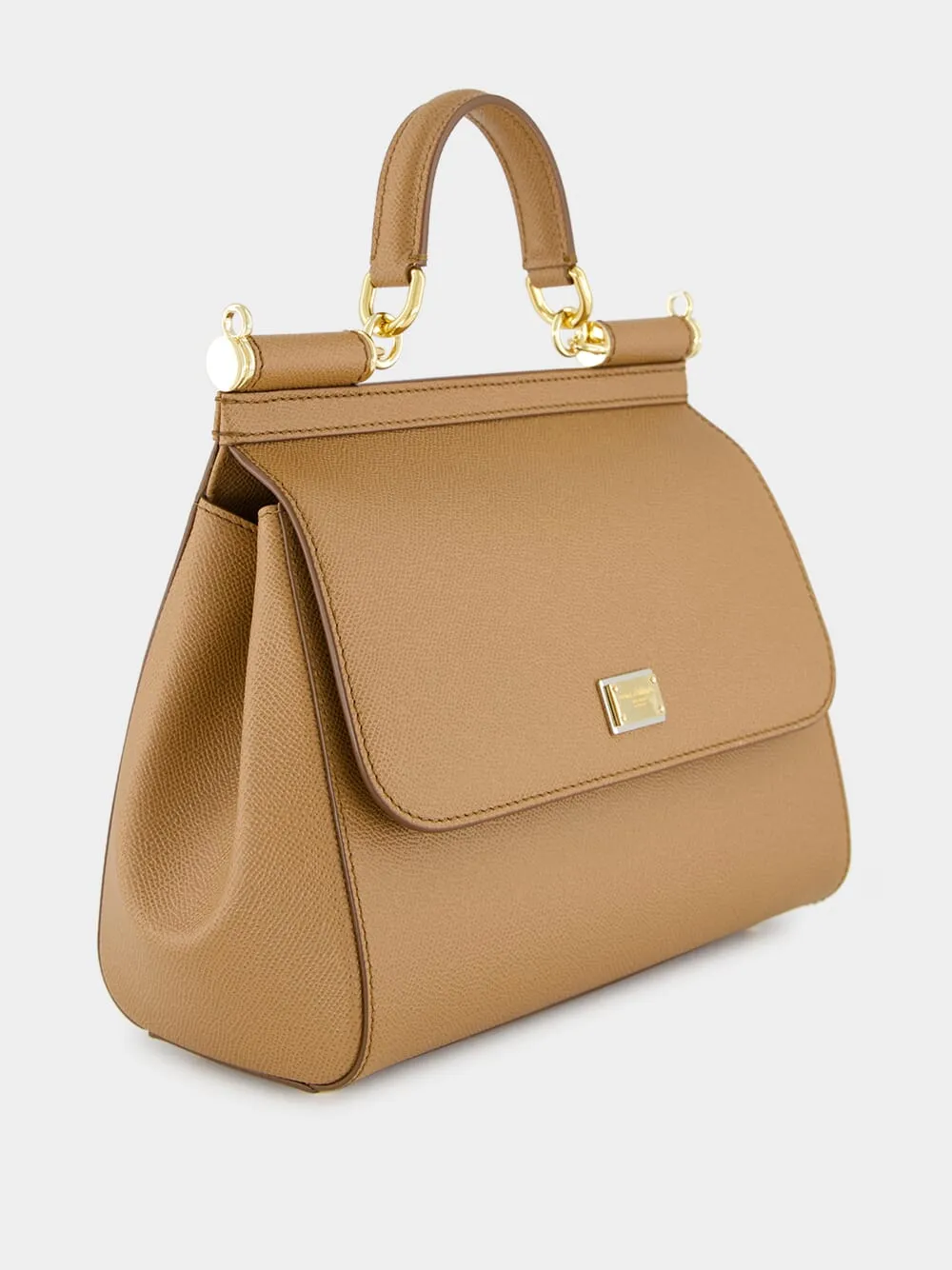 Brown Large Dauphine Leather Sicily Bag sold by Fashion Clinic product image thumbnail 4