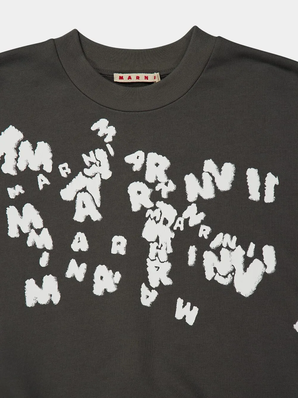 Grey Cotton Sweatshirt with Marni Caos Logo sold by Fashion Clinic product image thumbnail 3