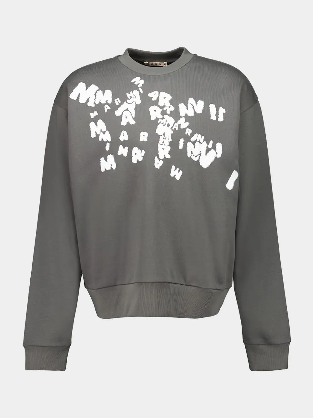 Grey Cotton Sweatshirt with Marni Caos Logo sold by Fashion Clinic
