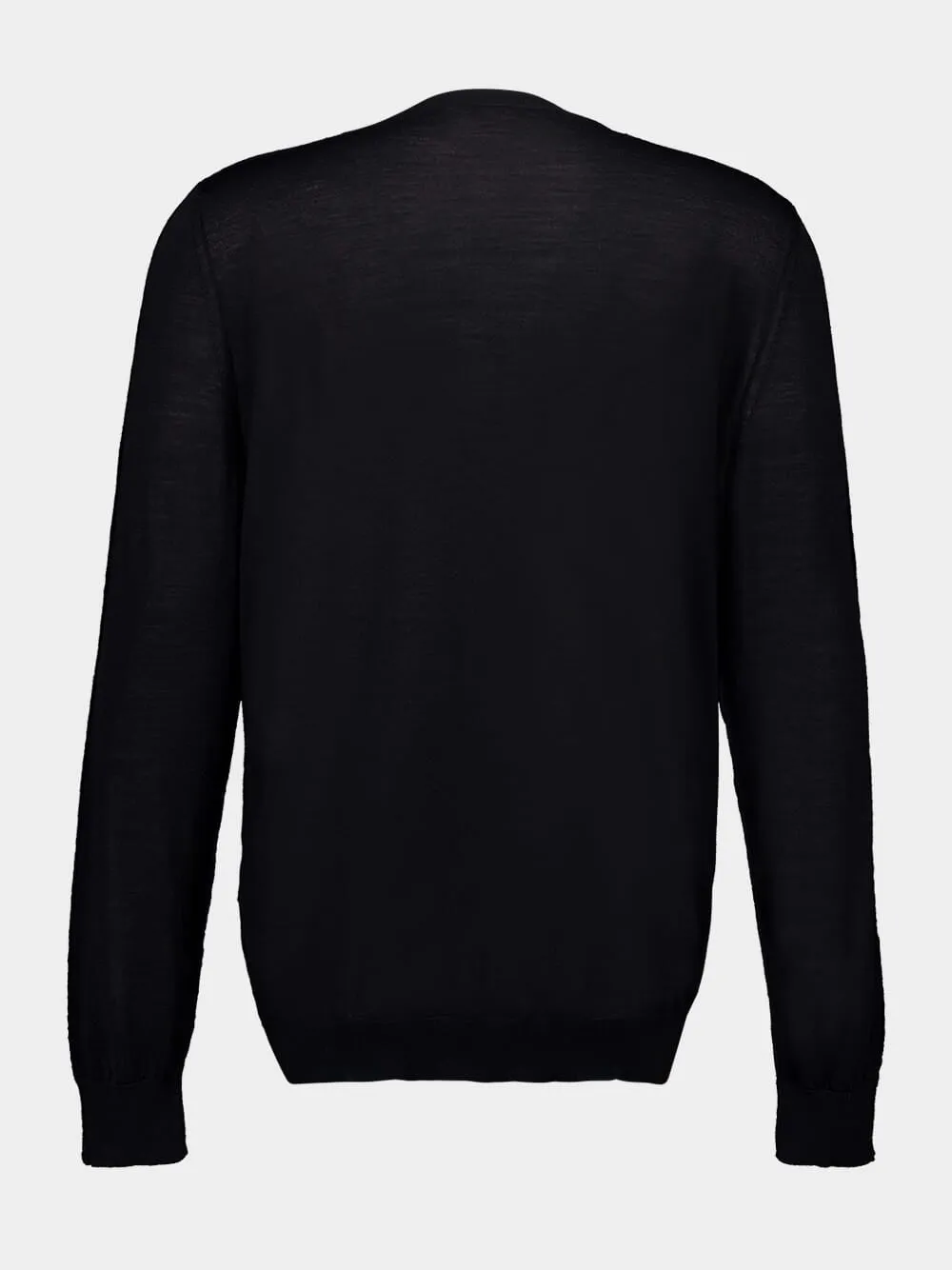 Navy Blue Crewneck Wool Sweater sold by Fashion Clinic product image thumbnail 2