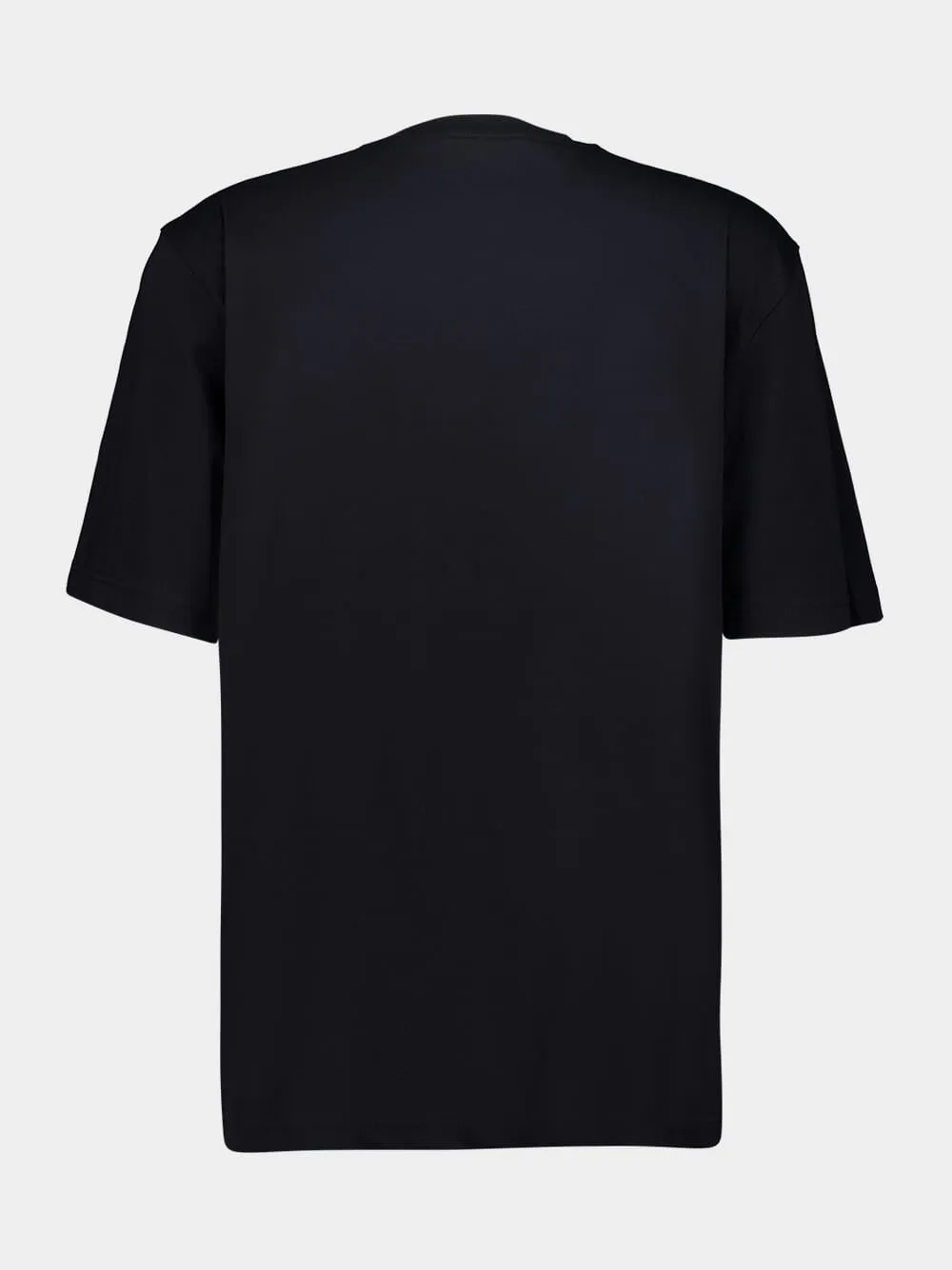 Black Cotton T-Shirt with Caos Logo sold by Fashion Clinic product image thumbnail 3
