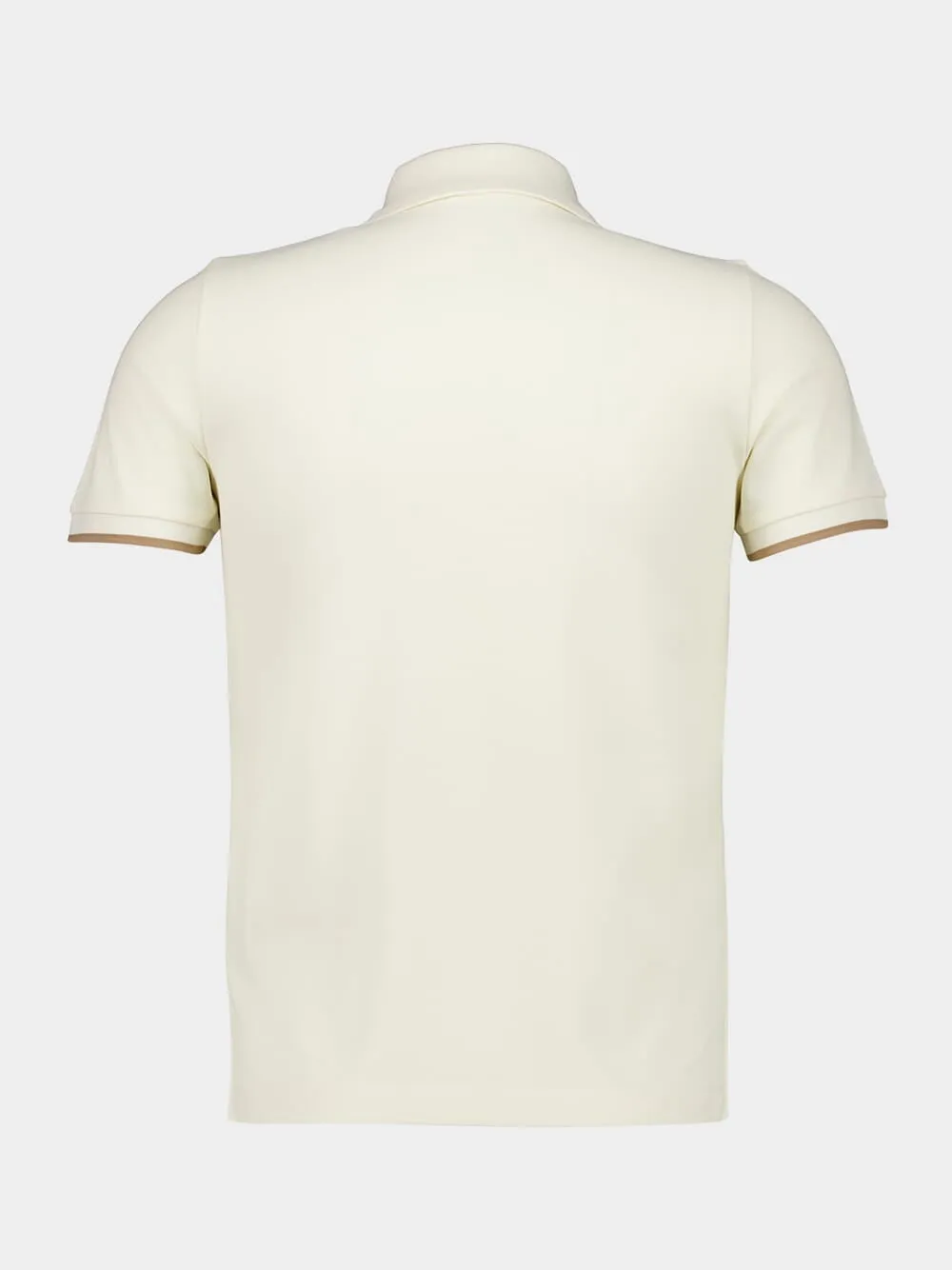 White Logo Patch Cotton Polo Shirt sold by Fashion Clinic product image thumbnail 3
