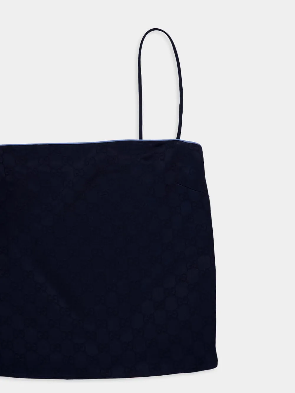 Dark Blue GG Satin Strappy Top sold by Fashion Clinic product image thumbnail 3