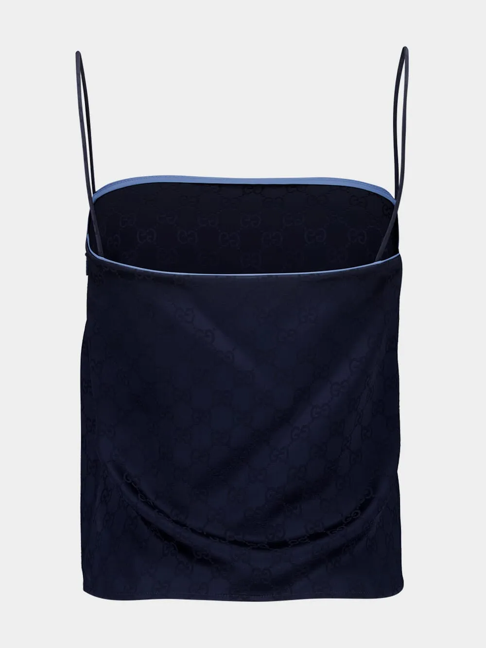 Dark Blue GG Satin Strappy Top sold by Fashion Clinic product image thumbnail 2