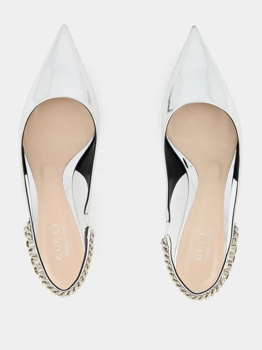 Silver Signoria Slingback Pumps sold by Fashion Clinic product image thumbnail 4