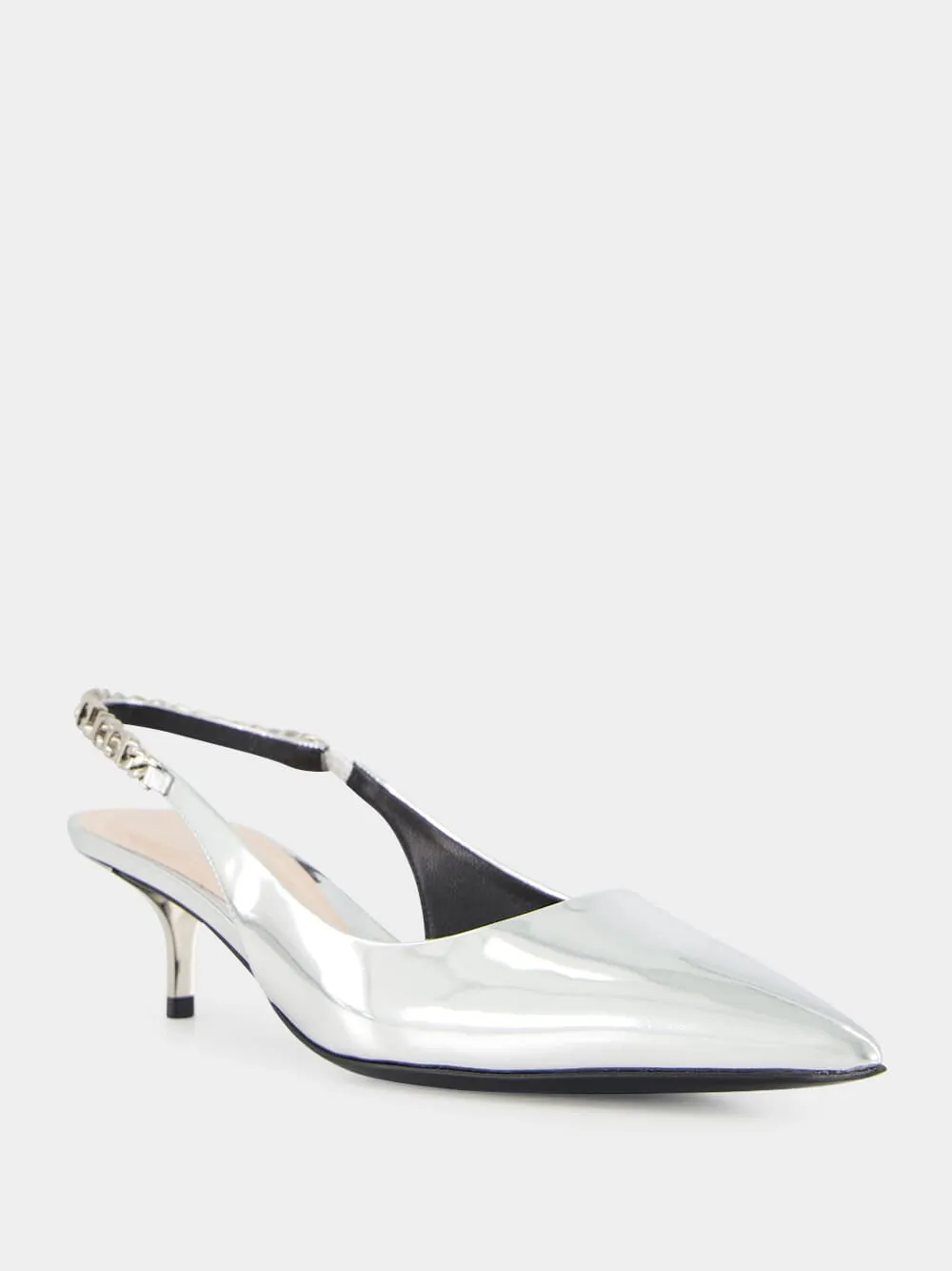 Silver Signoria Slingback Pumps sold by Fashion Clinic product image thumbnail 2