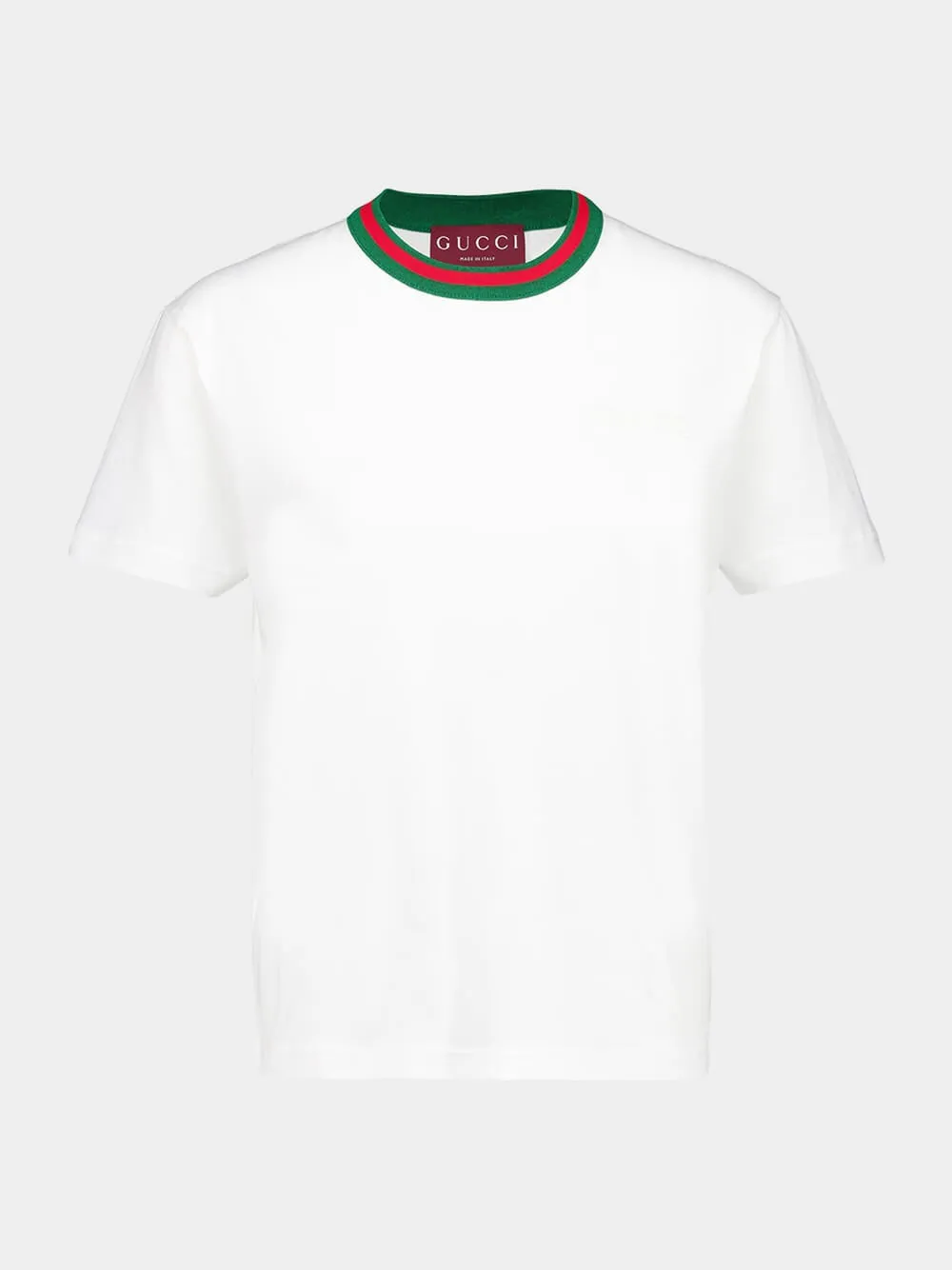 White Jersey T-Shirt with Web sold by Fashion Clinic