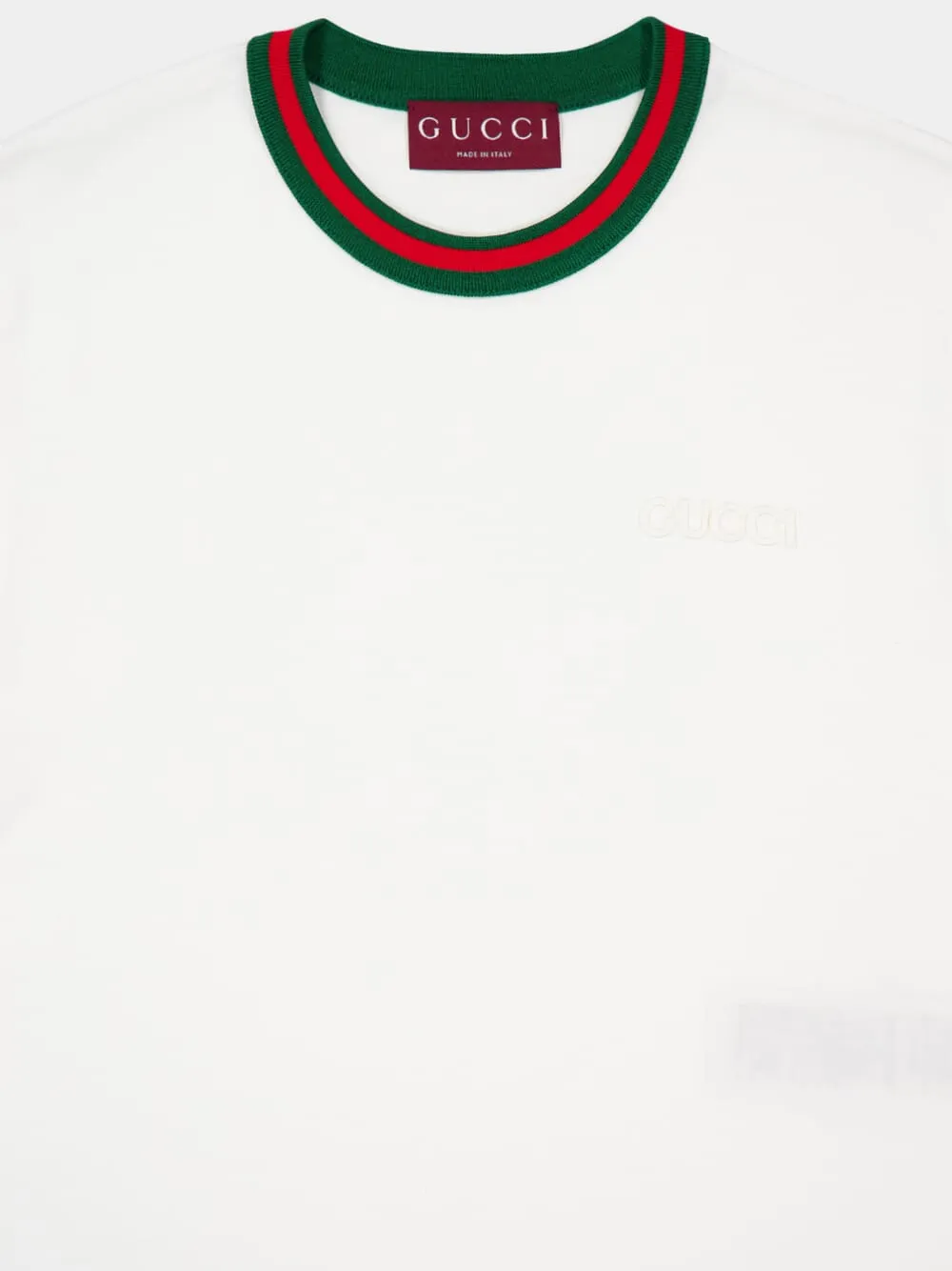White Jersey T-Shirt with Web sold by Fashion Clinic product image thumbnail 3
