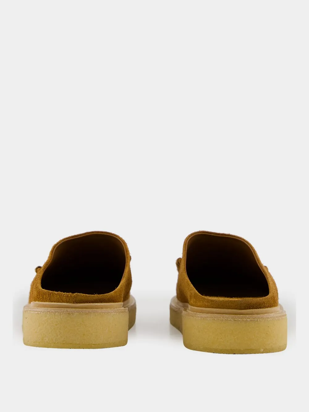 Gold Brown Suede Sabot with Rubber Sole sold by Fashion Clinic product image thumbnail 5