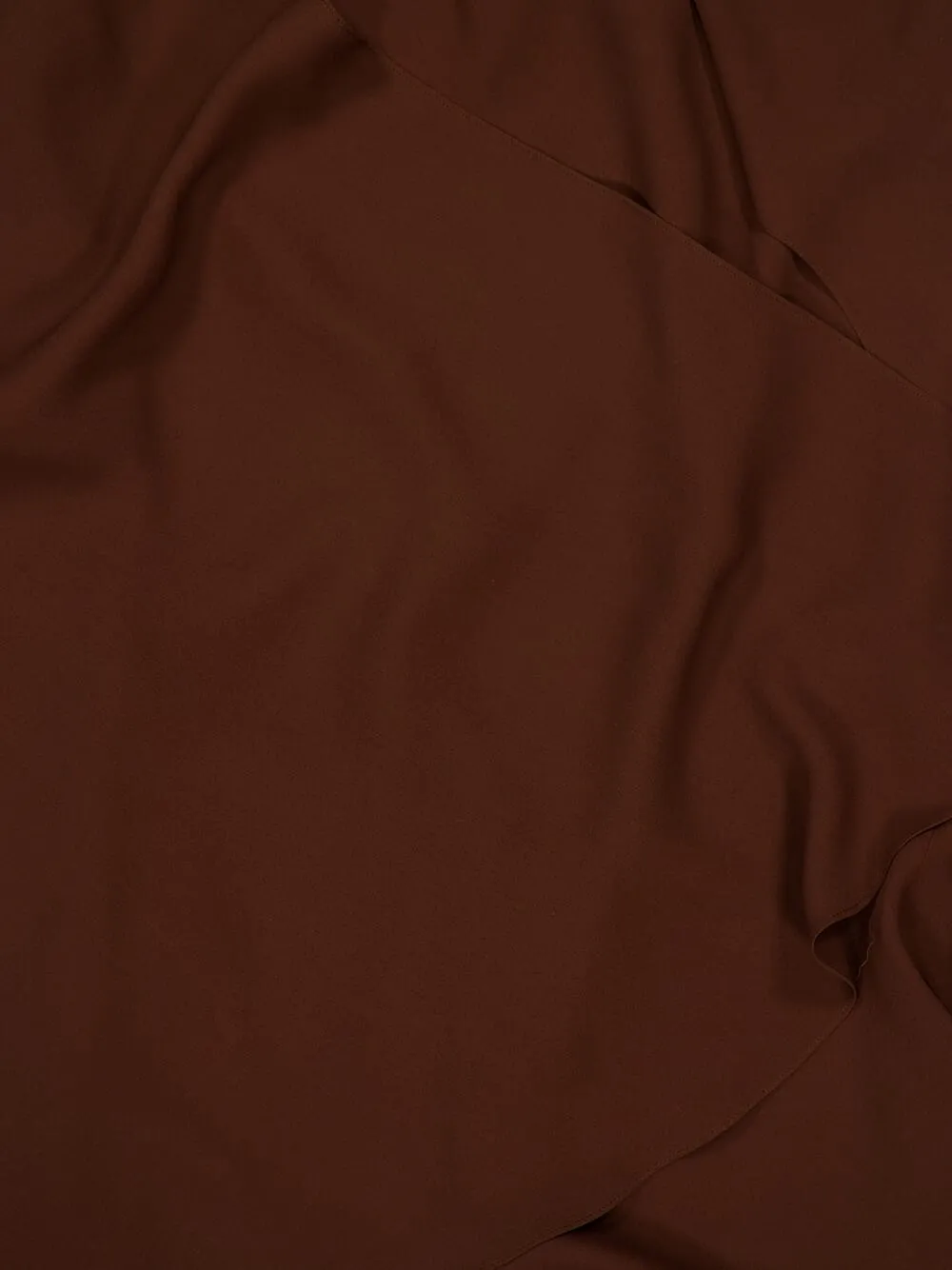 Brown Draped Silk Midi Dress sold by Fashion Clinic product image thumbnail 4