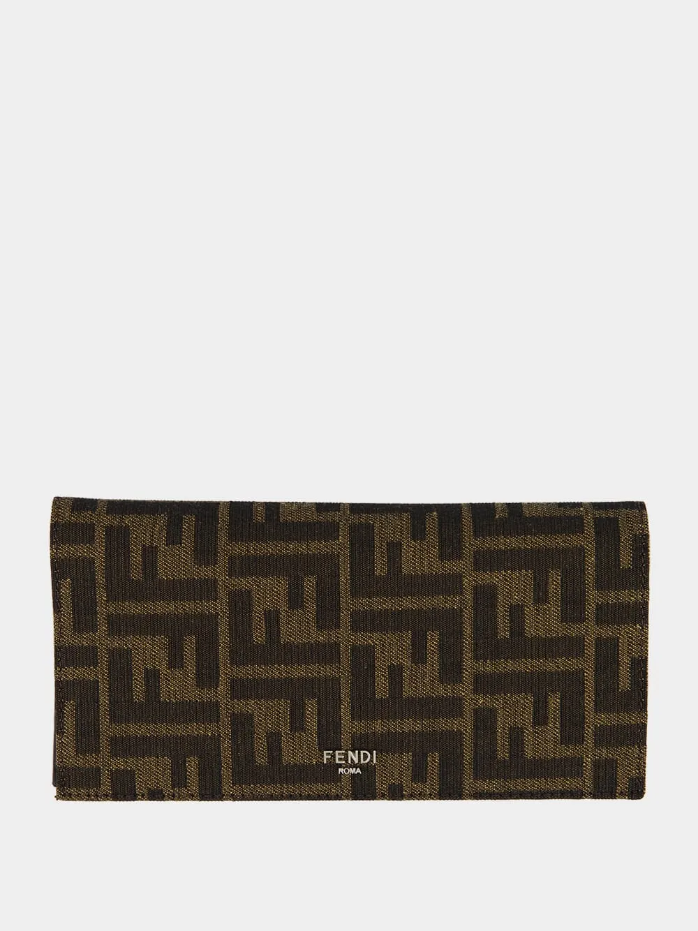 Brown FF Fabric Continental Wallet sold by Fashion Clinic