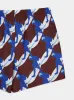 Brown Multicolour Printed Poplin Swim Shorts sold by Fashion Clinic