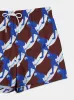 Brown Multicolour Printed Poplin Swim Shorts sold by Fashion Clinic