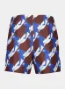 Brown Multicolour Printed Poplin Swim Shorts sold by Fashion Clinic
