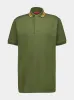 Dark Green Cotton Piquet Polo Top sold by Fashion Clinic
