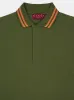 Dark Green Cotton Piquet Polo Top sold by Fashion Clinic