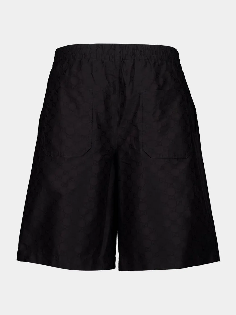 Black Cotton-Silk GG Faille Shorts sold by Fashion Clinic product image thumbnail 2