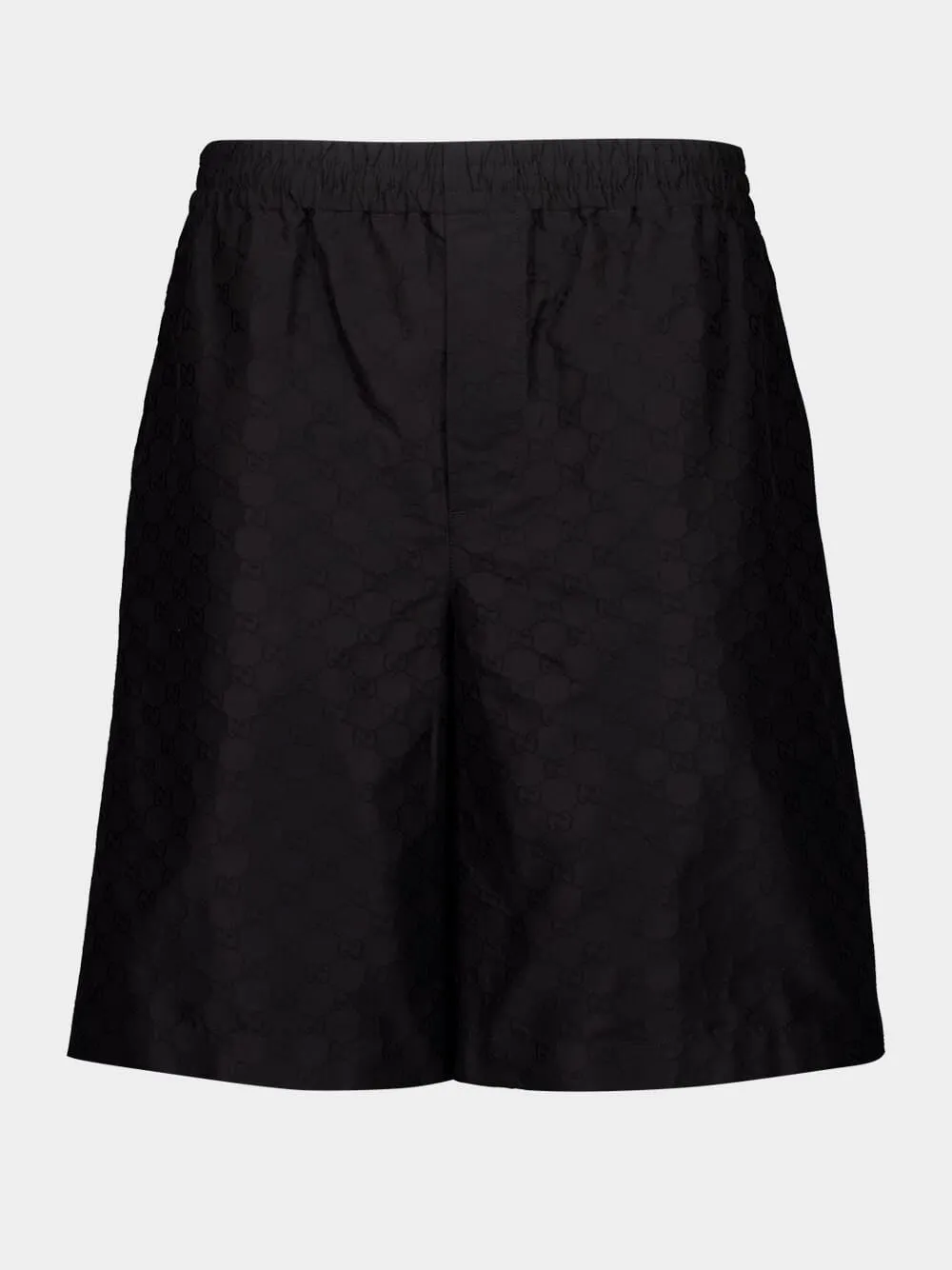 Black Cotton-Silk GG Faille Shorts sold by Fashion Clinic