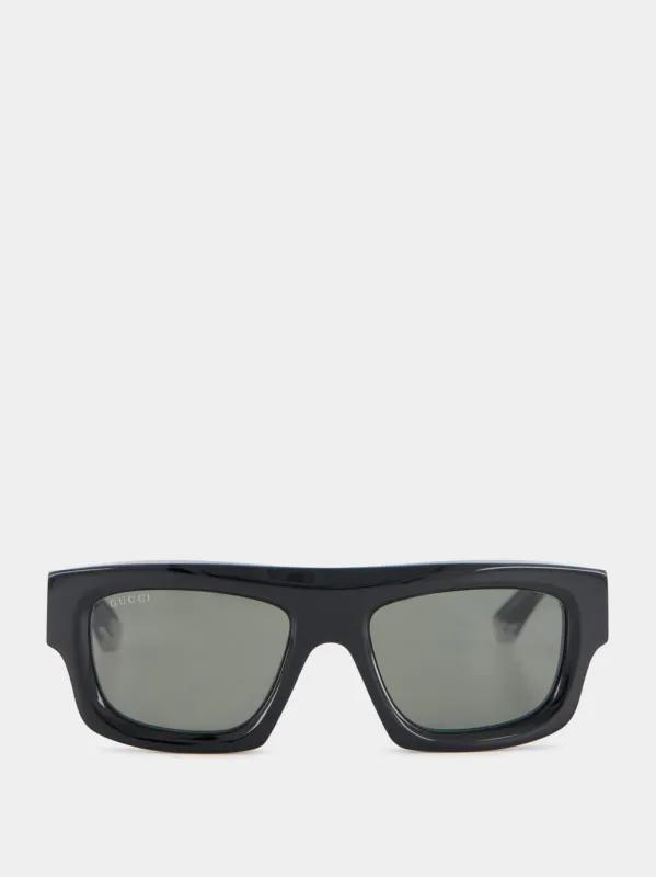 Black Rectangular Frame Sunglasses sold by Fashion Clinic
