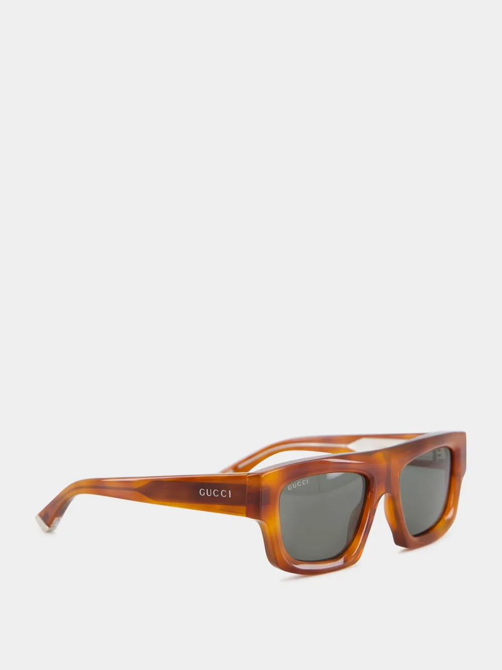 Brown Tortoiseshell Rectangular Frame Sunglasses sold by Fashion Clinic product image thumbnail 2