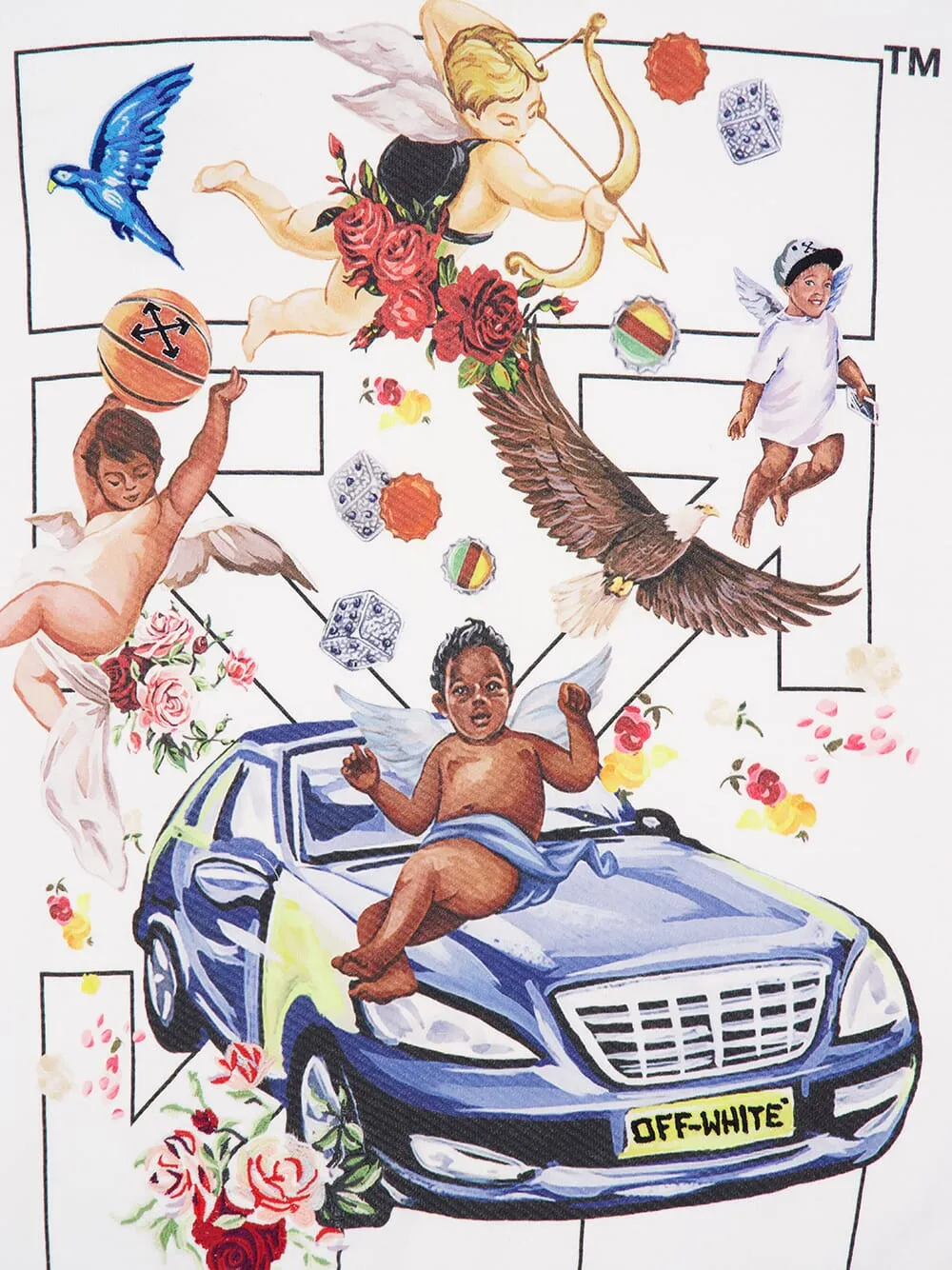 White Fresco Arrow Skate Hooded Sweatshirt sold by Fashion Clinic product image thumbnail 3