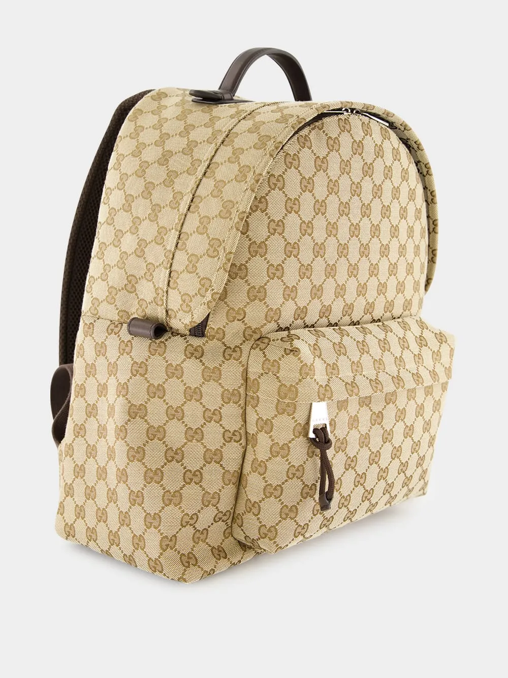 Ebony GG Canvas Backpack with Zip Closure sold by Fashion Clinic product image thumbnail 2