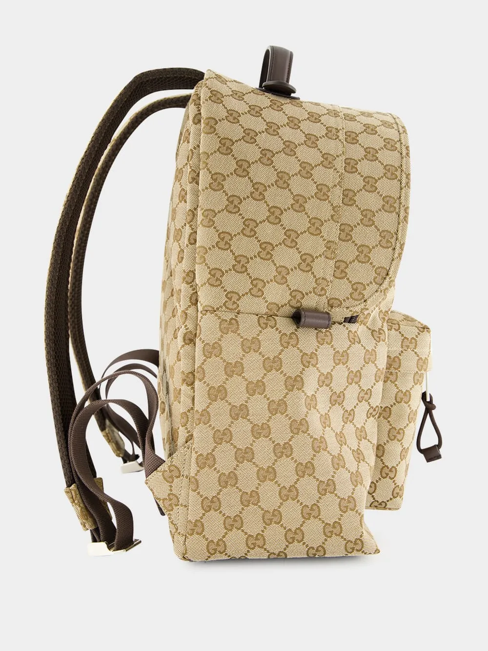 Ebony GG Canvas Backpack with Zip Closure sold by Fashion Clinic product image thumbnail 3