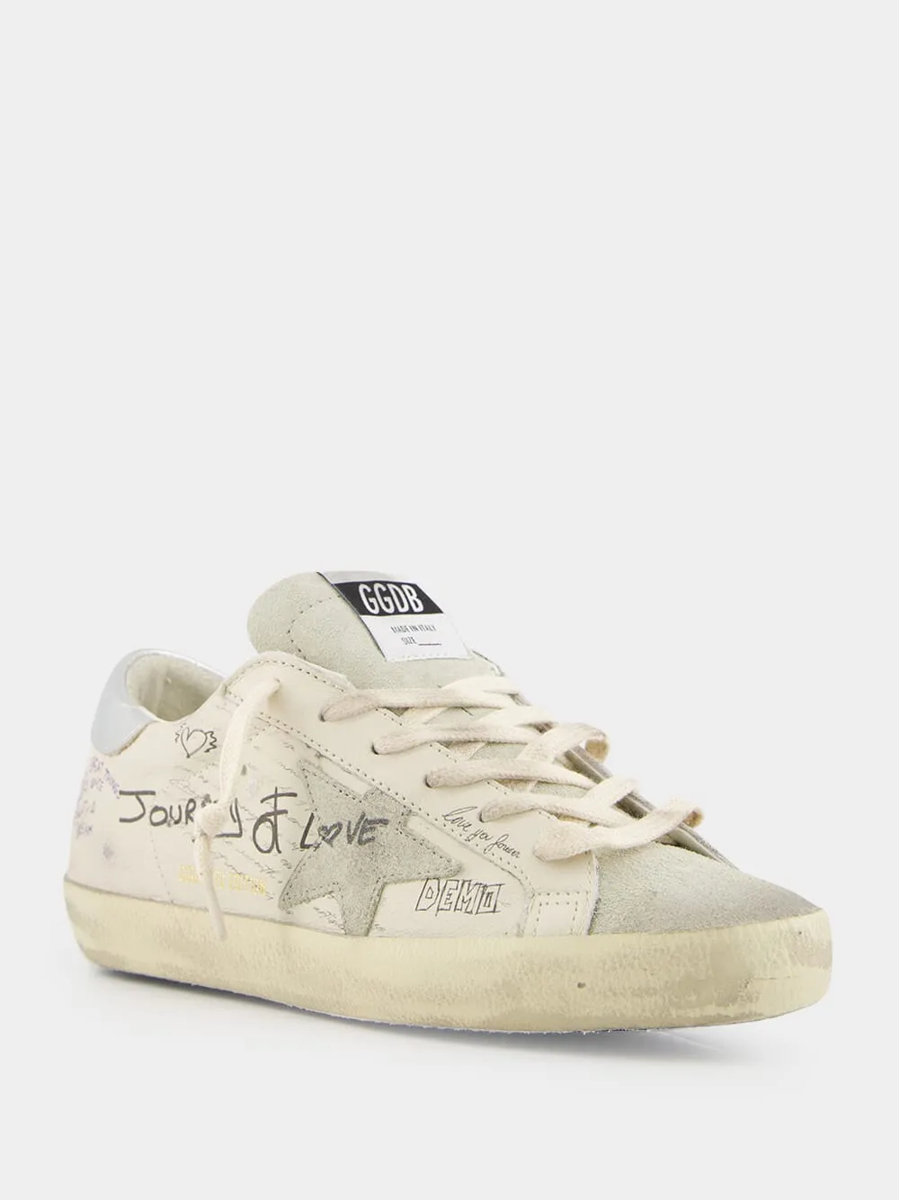 White and Silver Star Sneakers sold by Fashion Clinic product image thumbnail 2