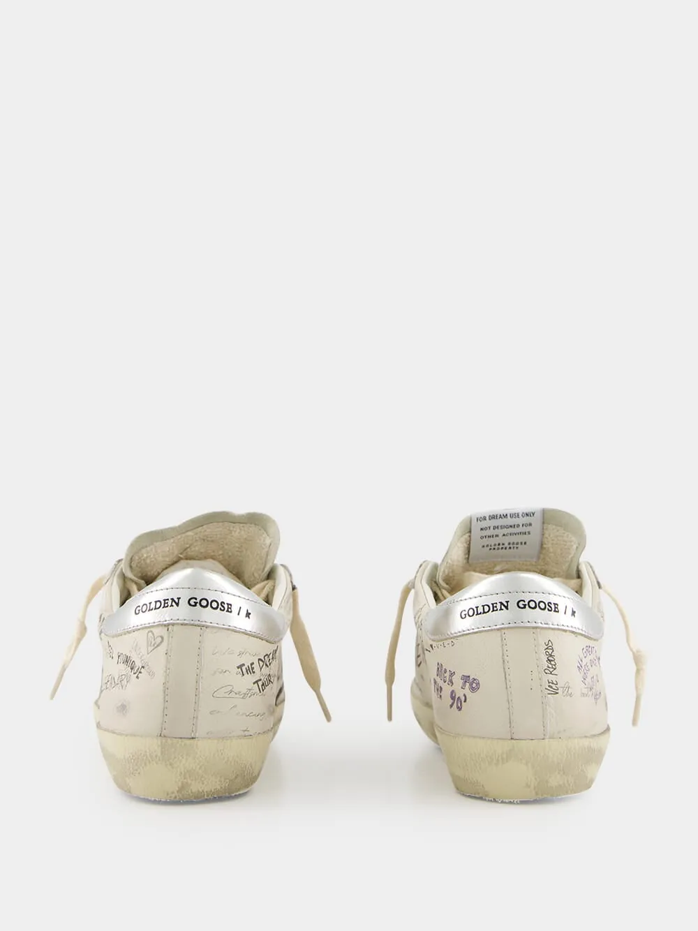 White and Silver Star Sneakers sold by Fashion Clinic product image thumbnail 5