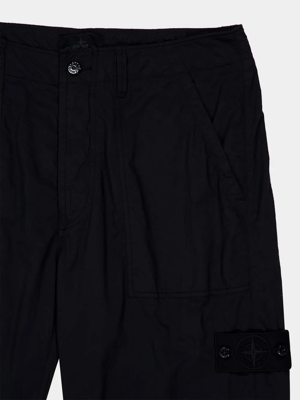 Black Relaxed Fit Ghost Nylon Trousers sold by Fashion Clinic product image thumbnail 3