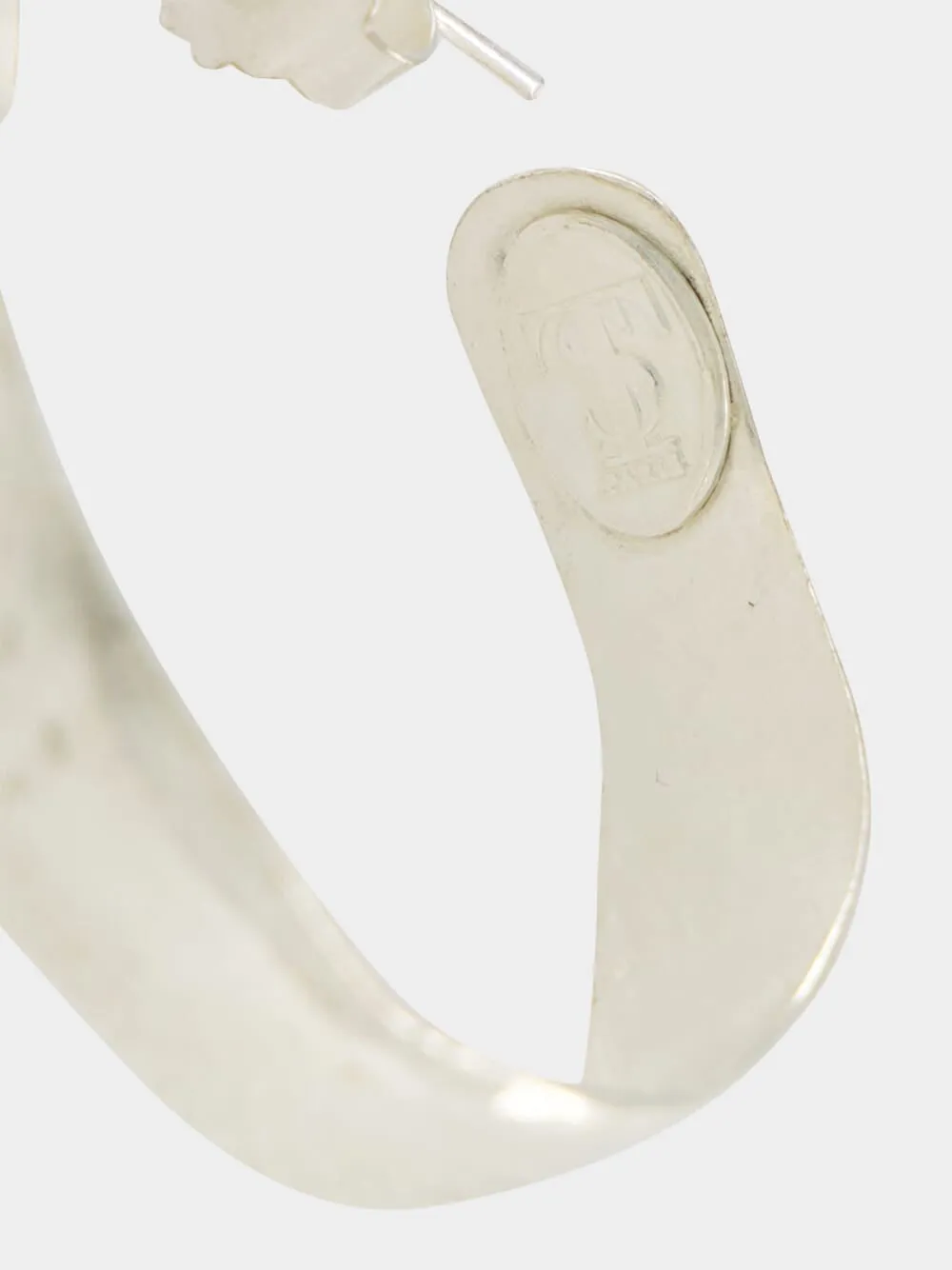 Silver Bianca Hoop Earrings sold by Fashion Clinic product image thumbnail 4