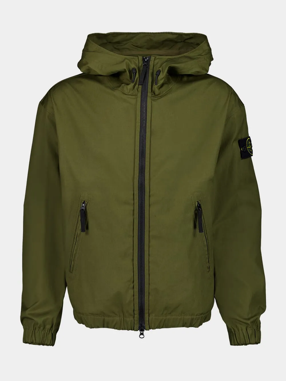 Military Green Zipped Cotton Jacket sold by Fashion Clinic