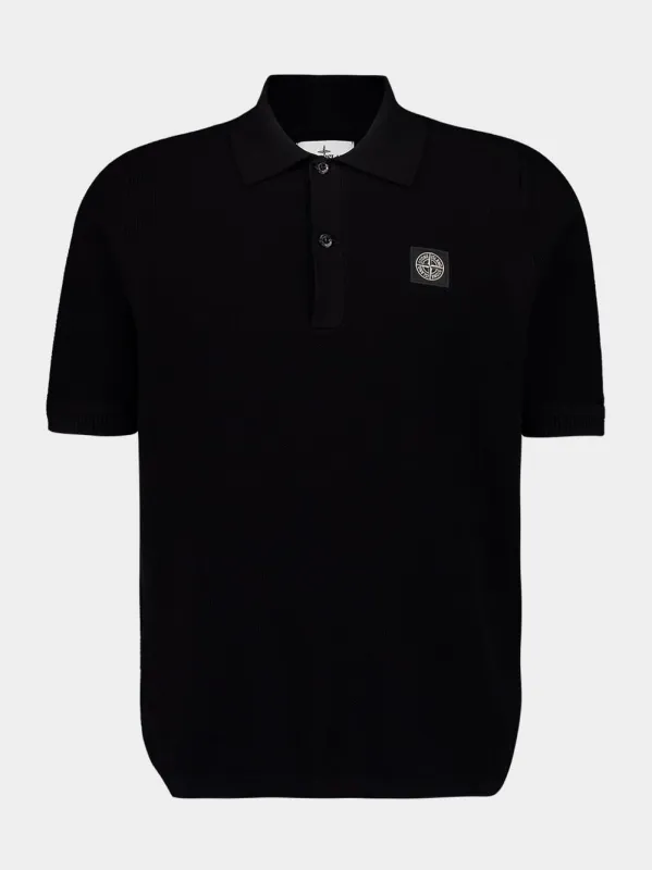 Black Soft Organic Cotton Polo Shirt sold by Fashion Clinic