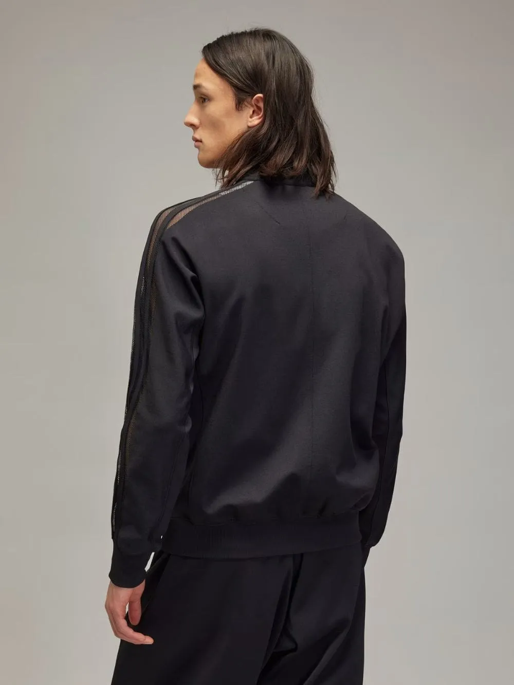 Black 3-Stripes Mesh Track Jacket sold by Fashion Clinic product image thumbnail 4