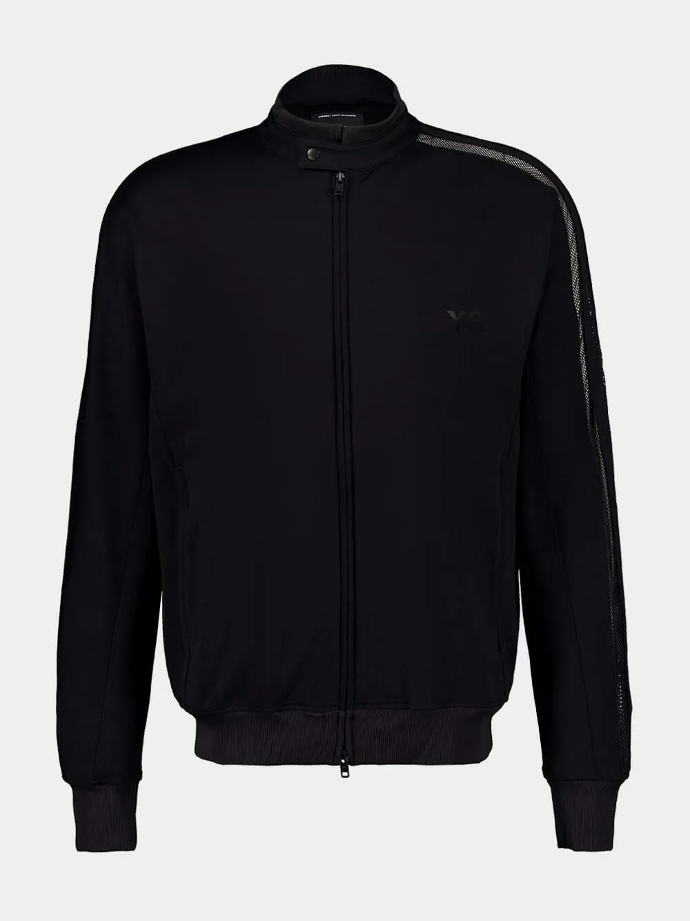 Black 3-Stripes Mesh Track Jacket sold by Fashion Clinic