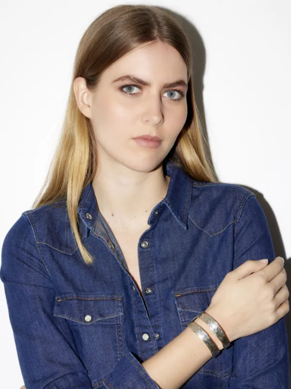 Silver Bianca Small Cuff Bracelet sold by Fashion Clinic