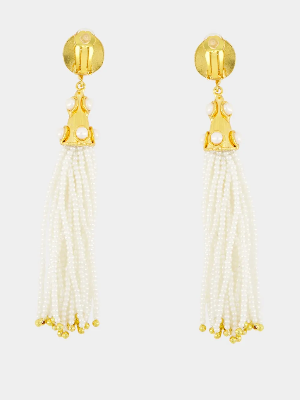 Gold Gio Earrings with Pearls sold by Fashion Clinic product image thumbnail 3