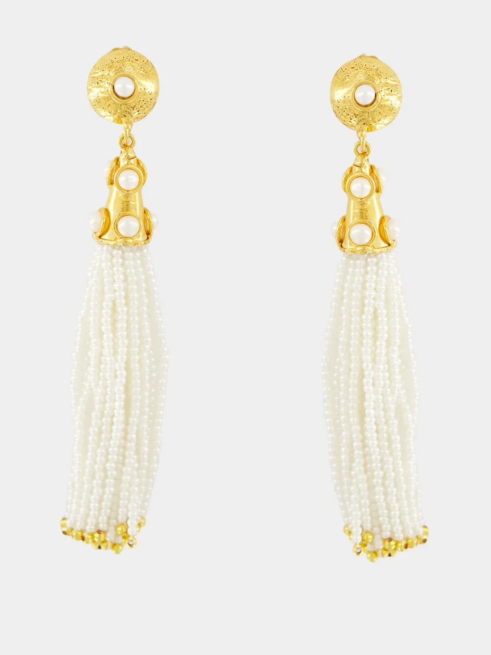 Gold Gio Earrings with Pearls sold by Fashion Clinic product image thumbnail 2