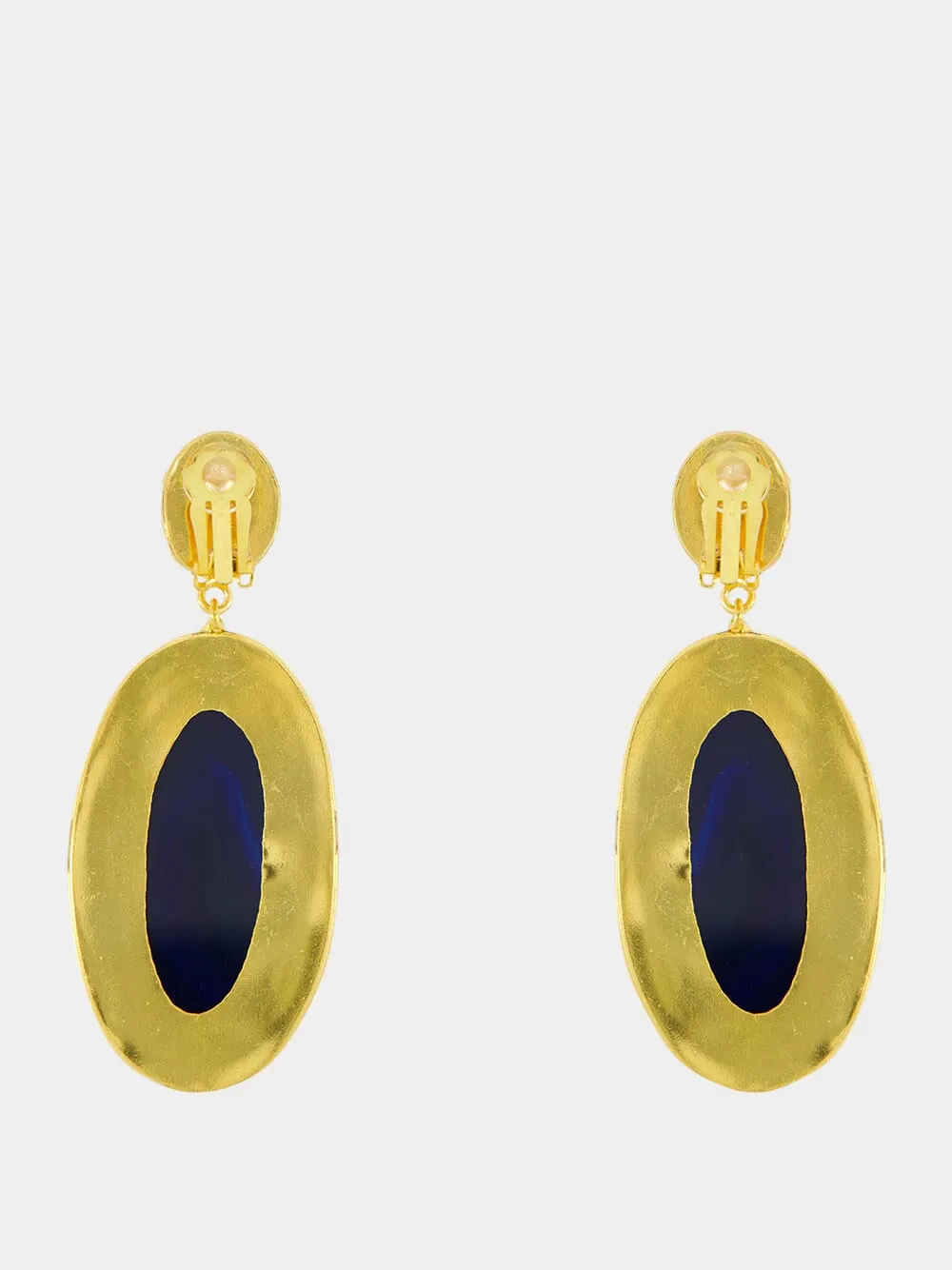 Gold Dakota Earrings with Blue Agate and Amazonite sold by Fashion Clinic product image thumbnail 2